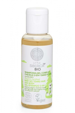 Gel-shampoo 2-in-1 BIO per capelli e corpo senza lacrime, 50 ml