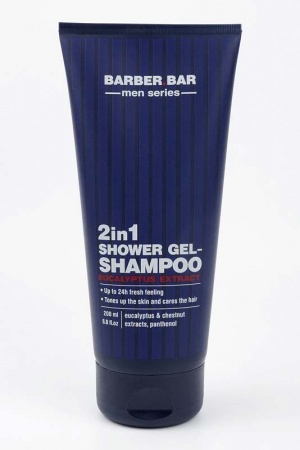 Barber Bar Shampoo Gel Doccia 2 in 1 Estratto di Eucalipto